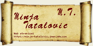 Minja Tatalović vizit kartica